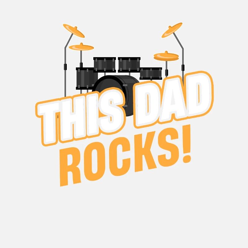 This daddy rocks! Funny drumming band,