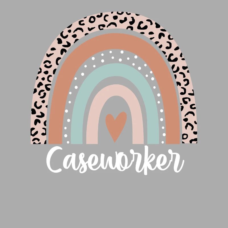 Caseworker Rainbow Leopard Funny Caseworker