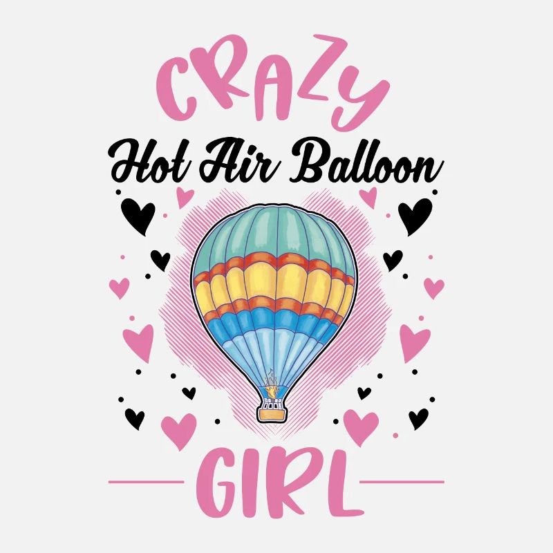 Verrücktes Heißluftballon Mädchen
