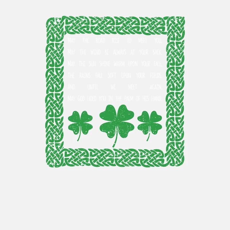 Irish Heritage Blessing Celtic Knot Clover