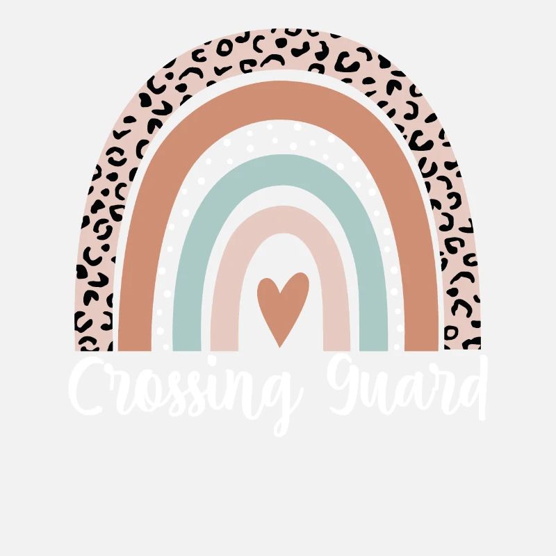 Crossing Guard Rainbow Leopard Funny Crossing