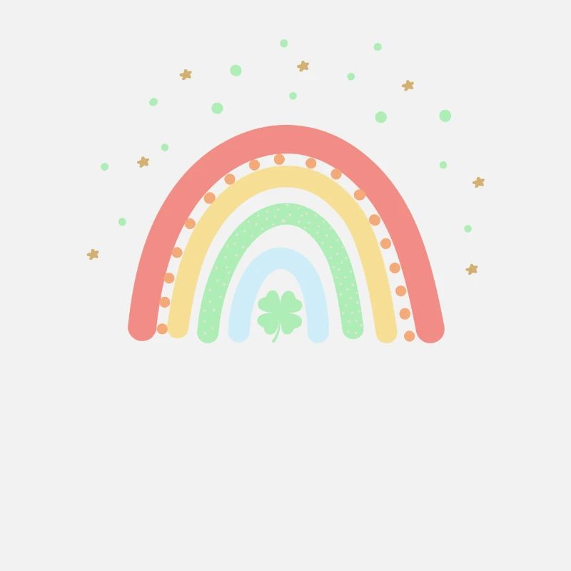 Trèfle à quatre feuilles Arc-en-ciel de la Saint-Patrick
