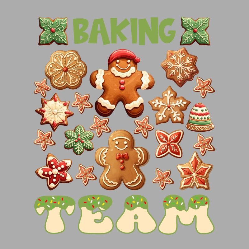 Équipe de cuisson de biscuits Noël