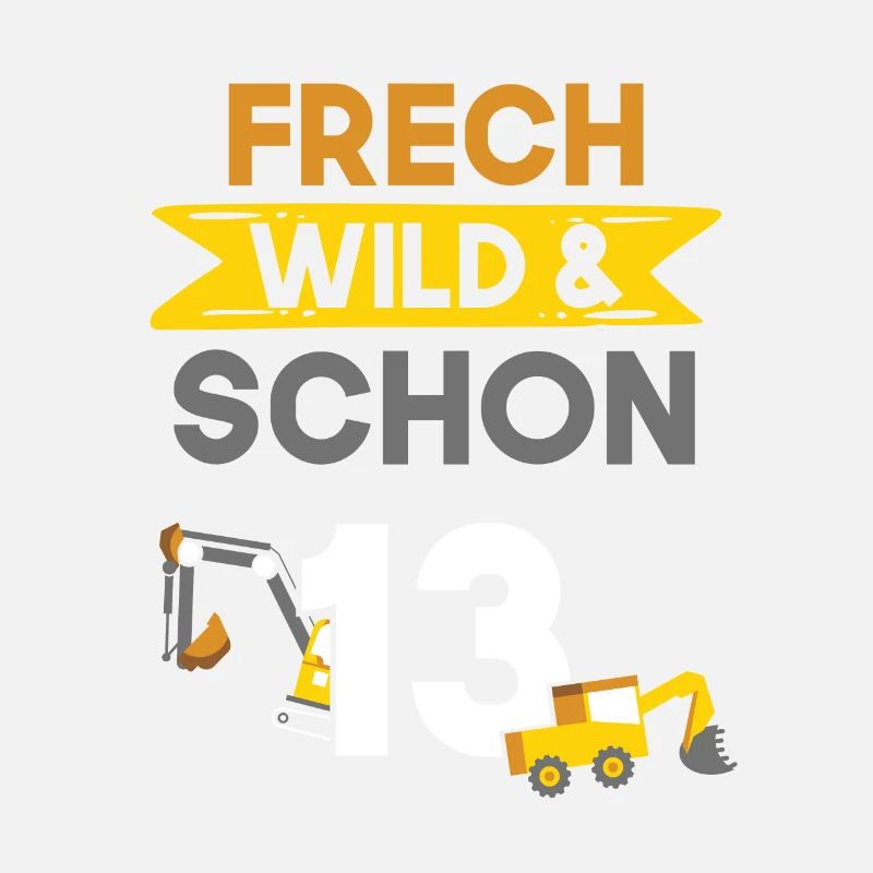 13 Jahre Geburtstag Junge Mädchen Bagger