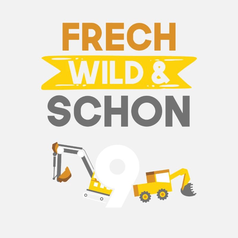 9 Jahre Geburtstag Junge Mädchen Bagger