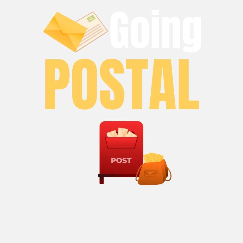 Going Post Lustiger Arbeiter Postbote Briefträger