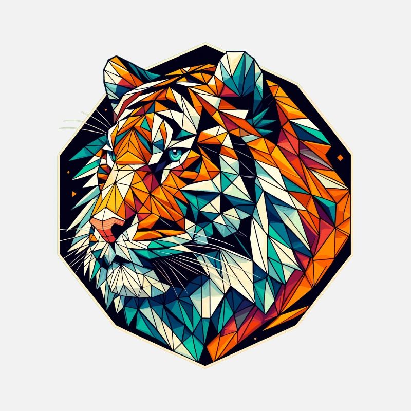 Tigress polygon illustration
