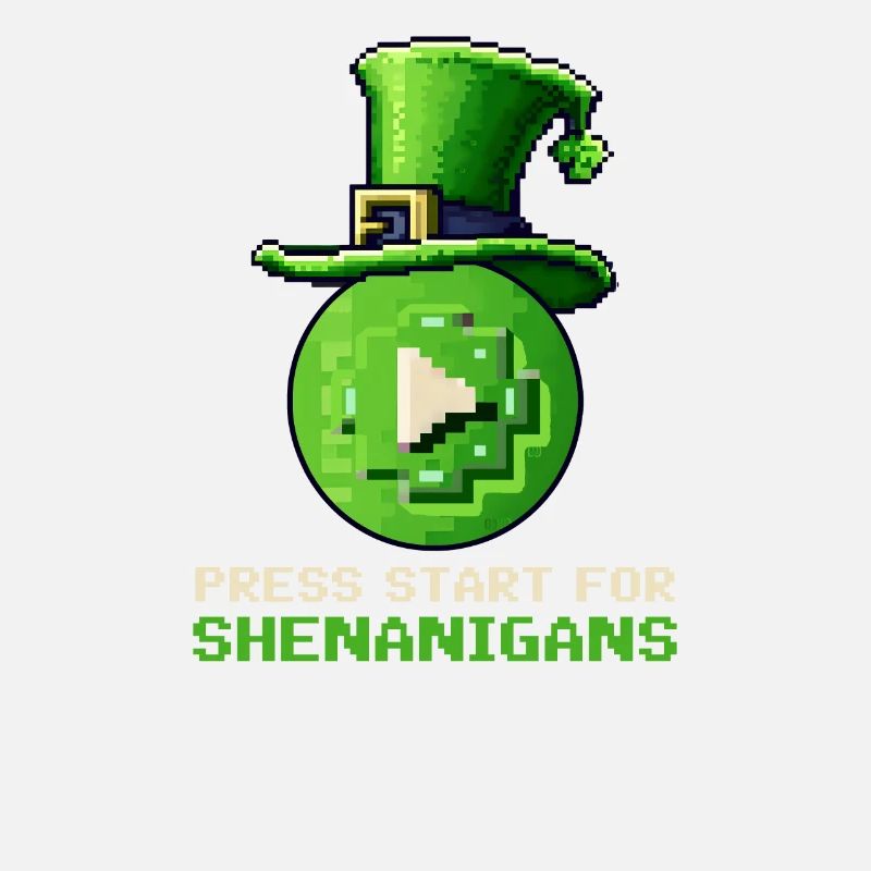 St. Patricks Day Gaming Press Start for Shenanigan