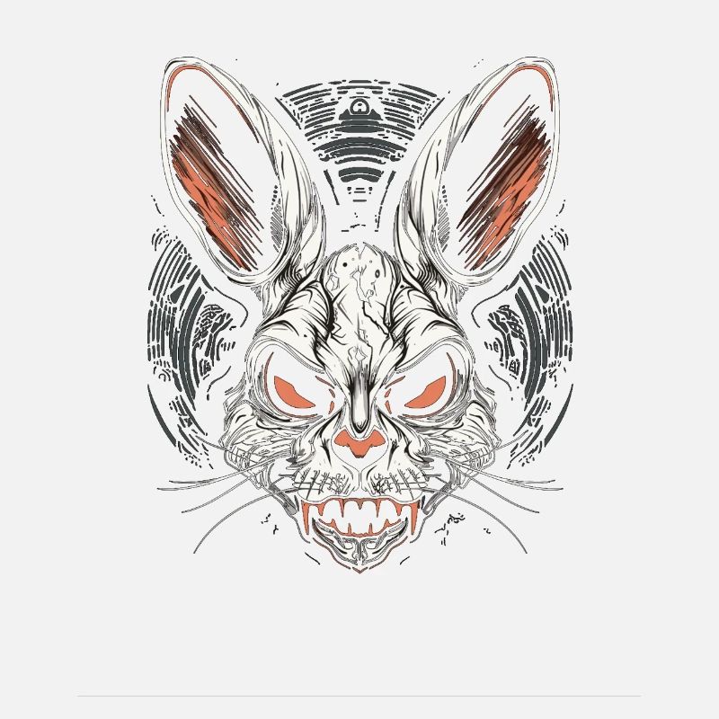 Creepy Skull Evil Bunny Horror Bunny