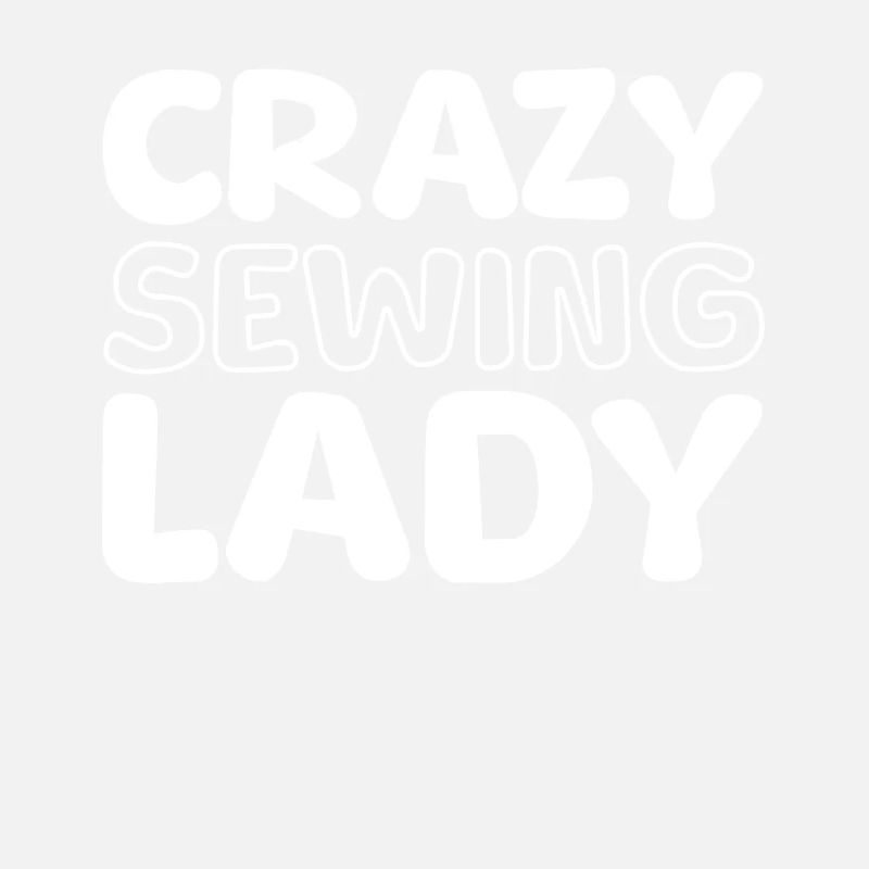 Sewing Machine Crazy Sewing Lady