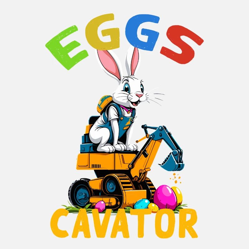 Lustiger Ostern Spruch Osterhase Baggerfahrer