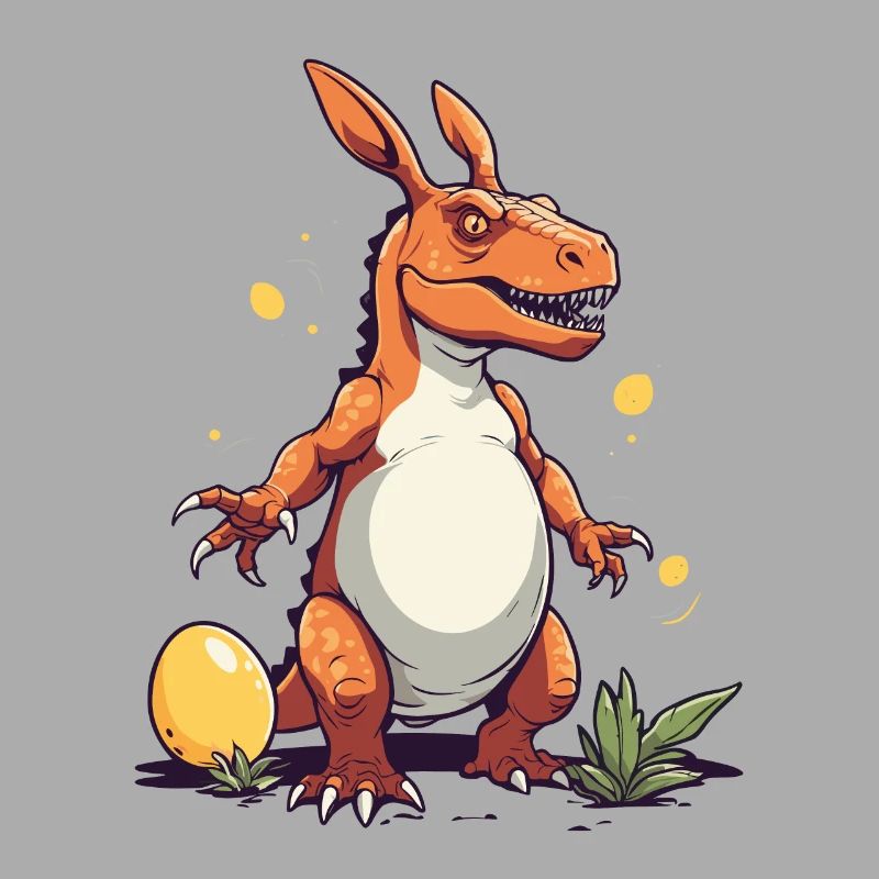 Iconic Easter Dinosaur and Dinosaur Easter Bunny