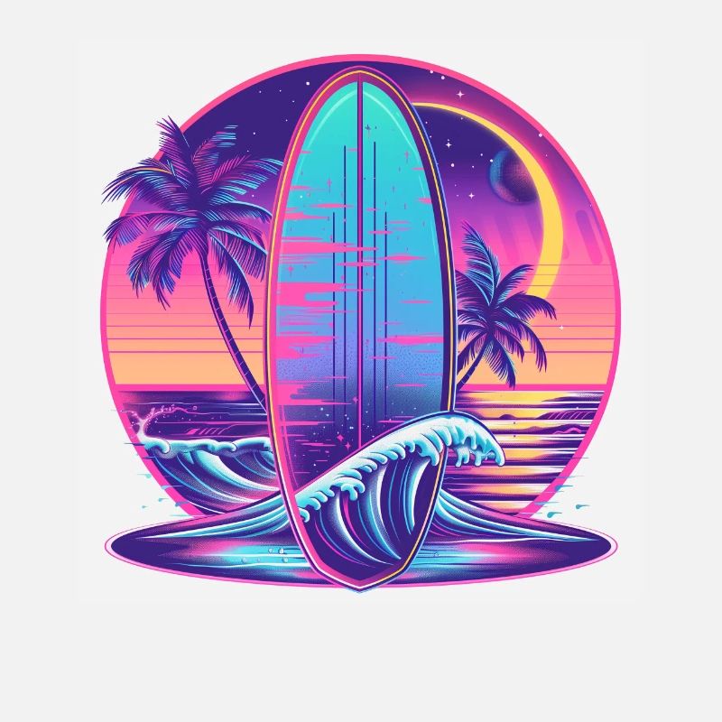 Surf Retro Wave Surfer Cadeau