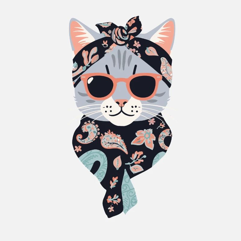 Mignon Chat Maman Cat Amant Maman Style
