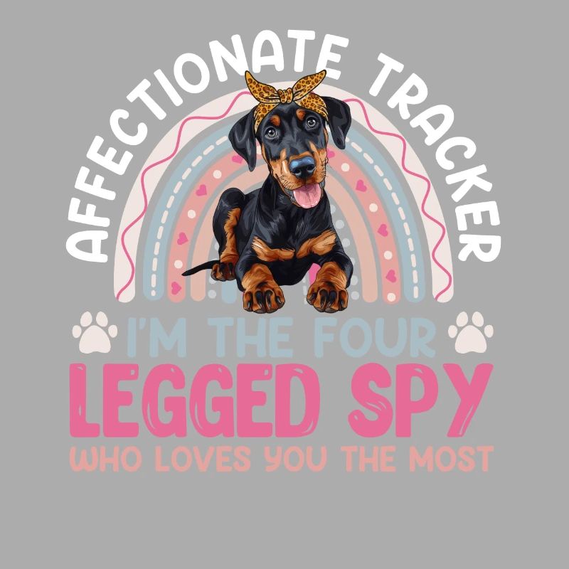 Doberman Dog AFFECTIONATE TRACKER FOUR LEGGED