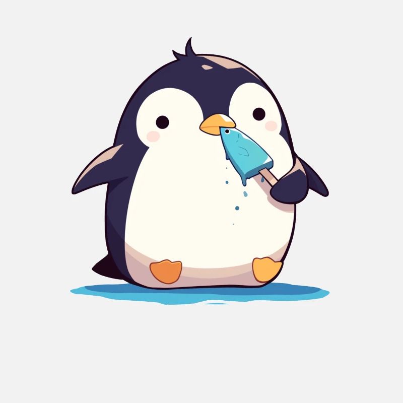 Penguin Fish Popsicles Kawaii Penguin Cute