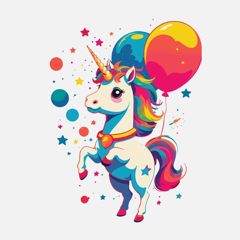 Conception de couleurs vives d’amant de licorne