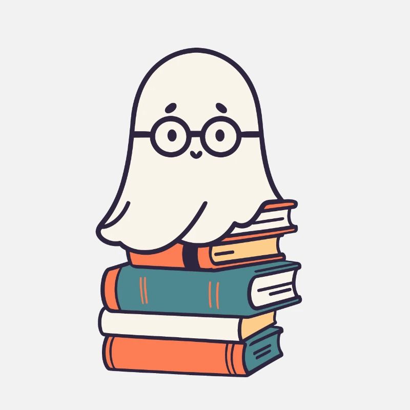 Reading Halloween Ghost Little Books Ghost