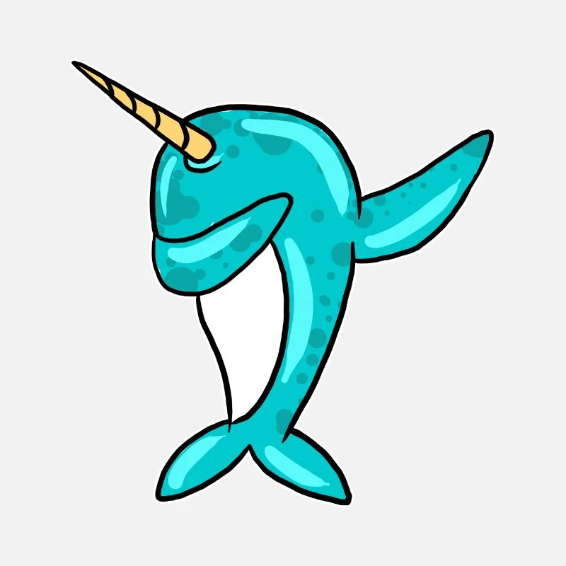 Dabbing Narval Drôle Licorne De La Mer Dab Cool
