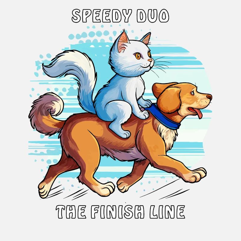 CHIEN CHAT SPEEDY DUO LA LIGNE D’ARRIVÉE