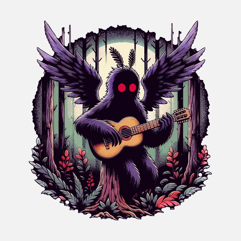 Mothman avec guitare classique