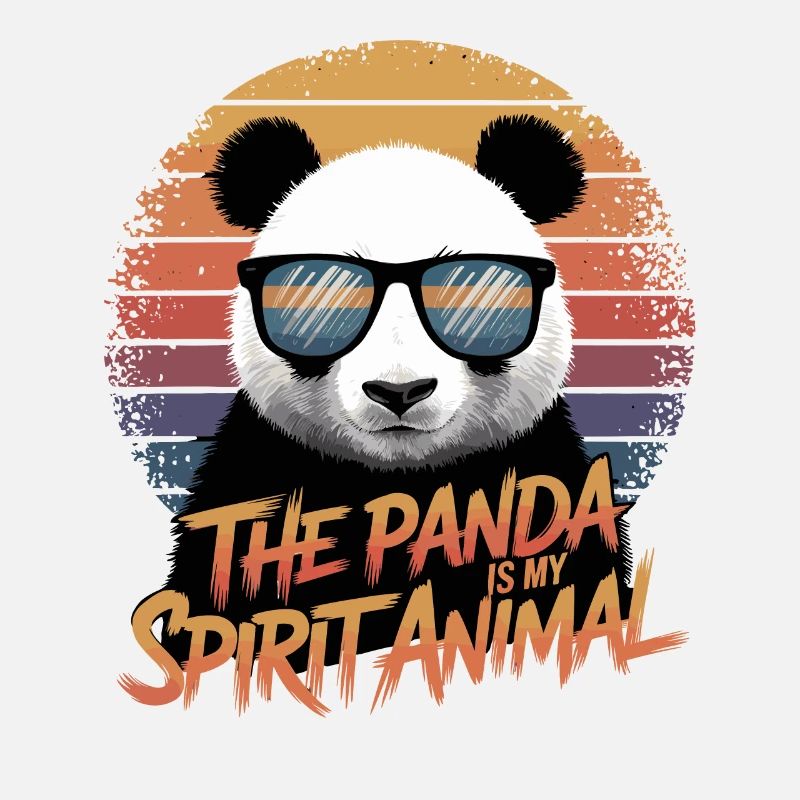 Le panda est mon âme animal rétro