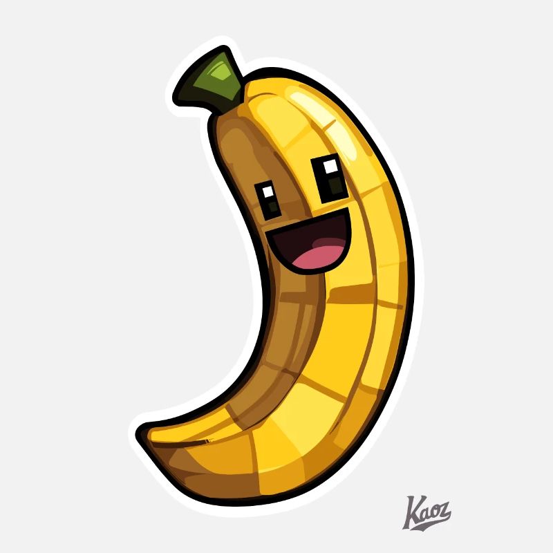 Drôle de banane pixel