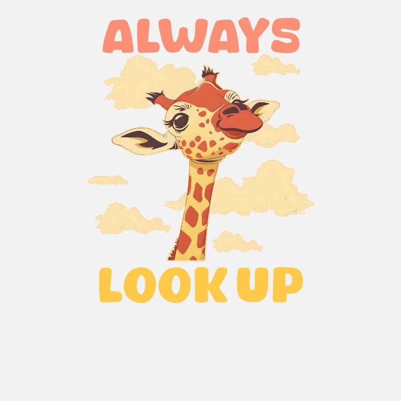 Girafe regarde toujours vers le haut