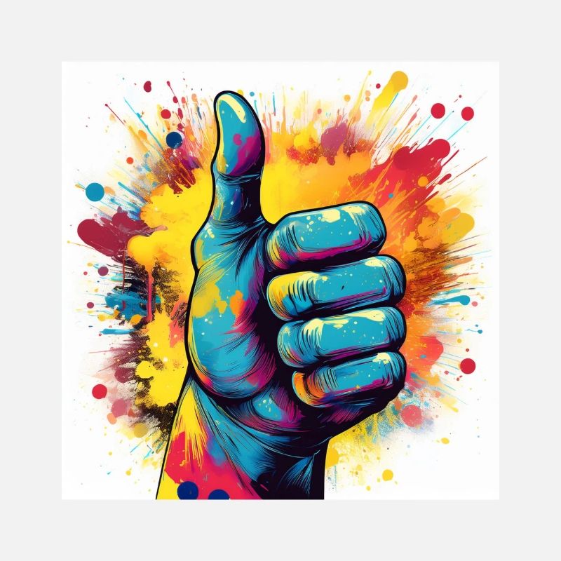 Thumbs Up Explosion – Bold Pop Art Design