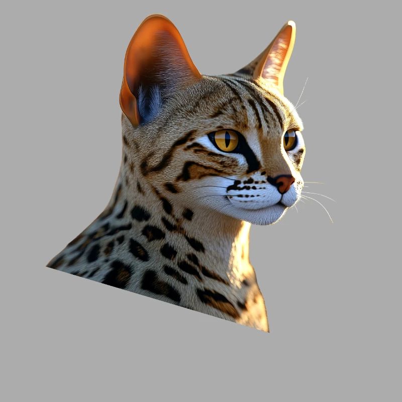 Savannah Chat Chat Maman Mignon Serval Léopard Chats