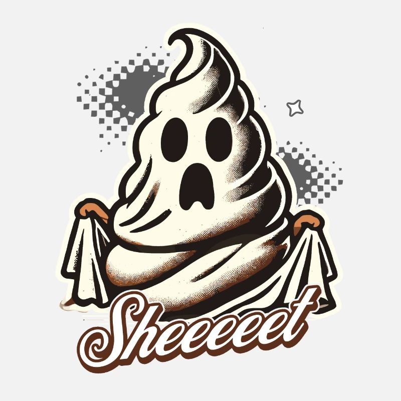 Feuille de caca d’Halloween Ghost Fun