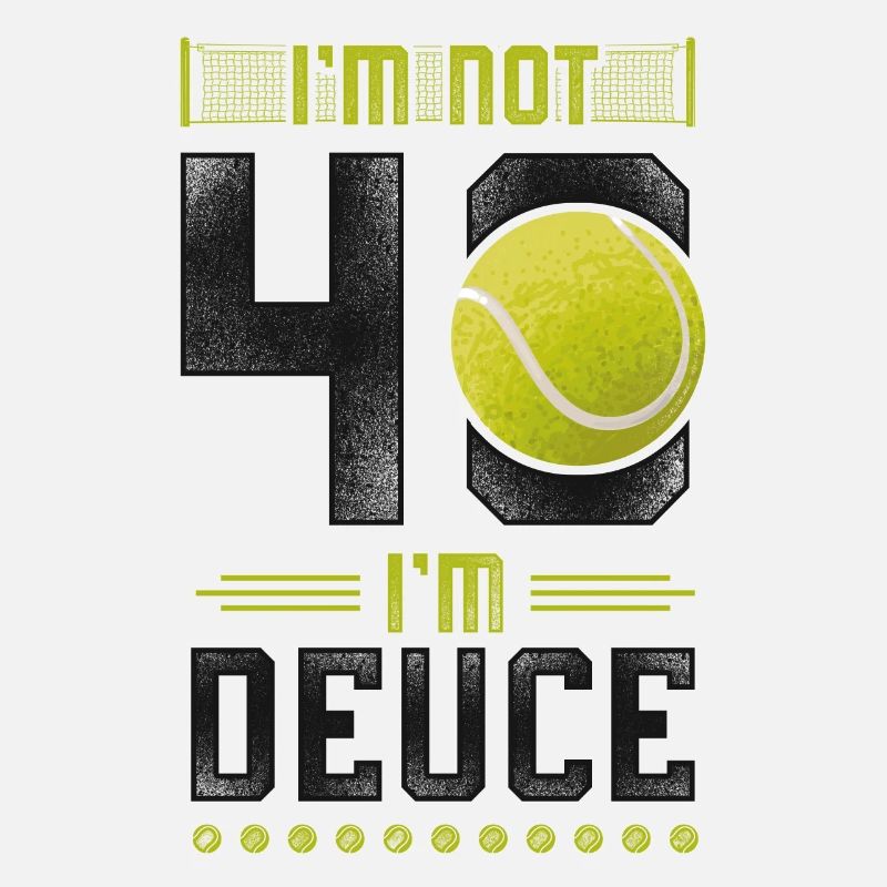 Funny Tennis Player Racket 40th