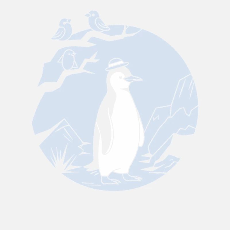 Bird watching with penguin in the mountains