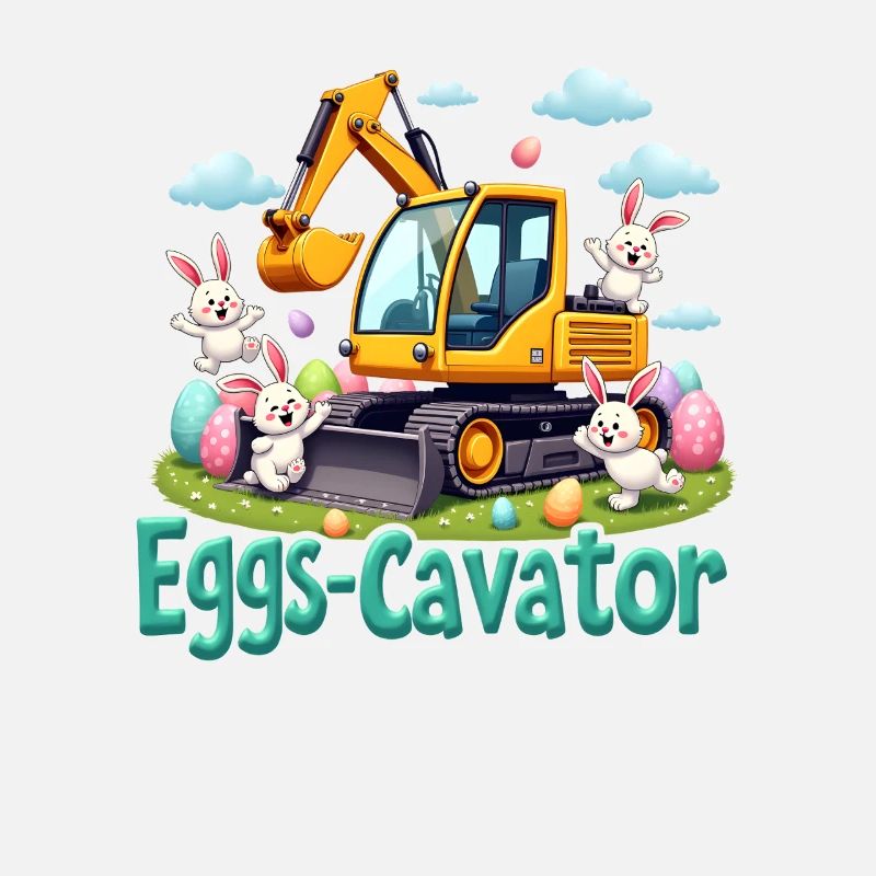 Eggs Cavator Osterhasen Bagger Eierkreiskreis