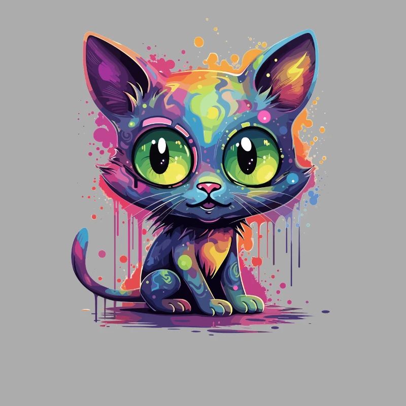 Bunte Neon Katze