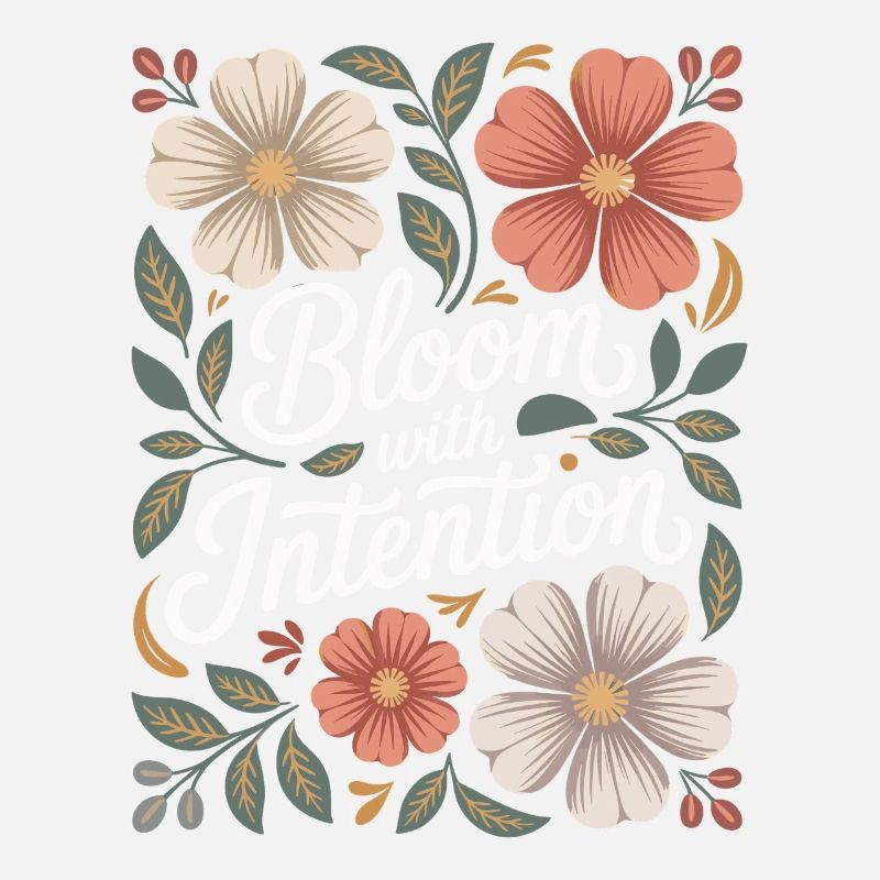Blühe Mit Absicht Boho Blumen Vintage