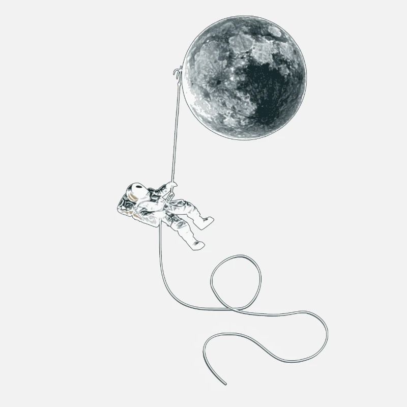 astronaute corde de lune blanc