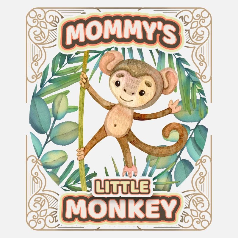 Cute monkey funny saying, kids, mommys monkey