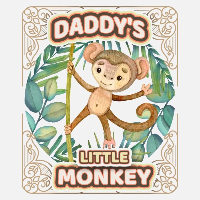 Cute monkey funny saying kids, Daddy's monkey