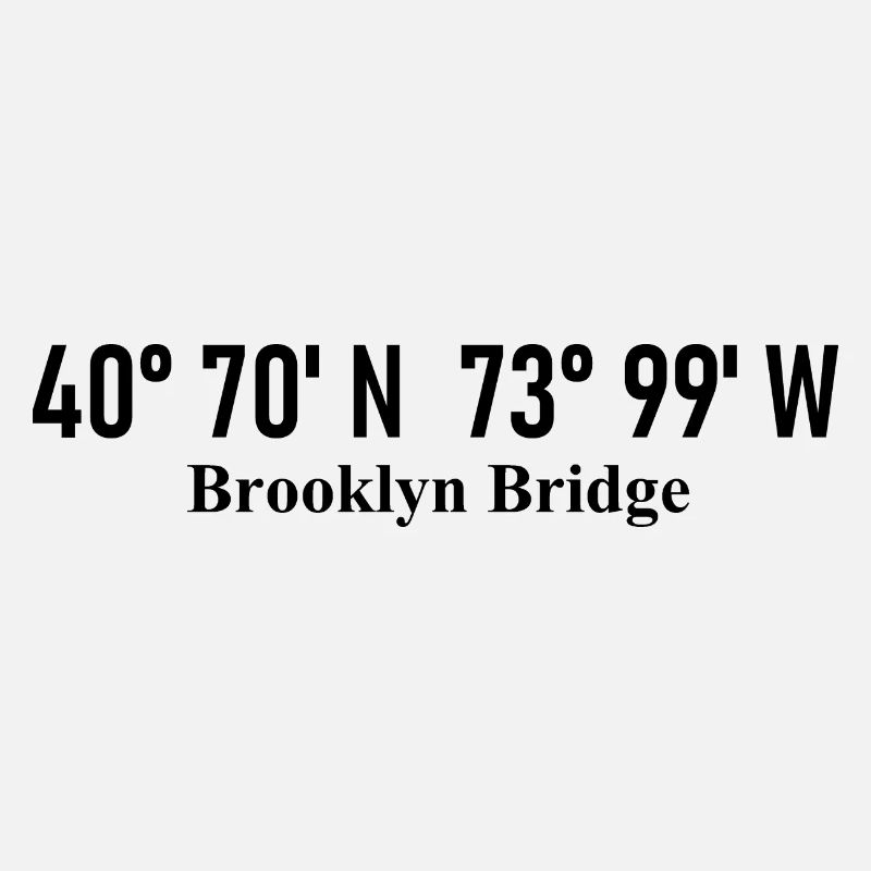 Brooklyn Bridge - New York Coordinates coordonnées
