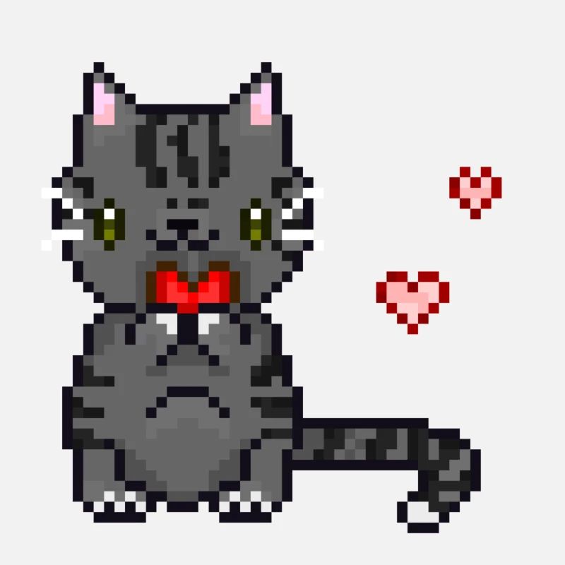 Katze mit Herz
