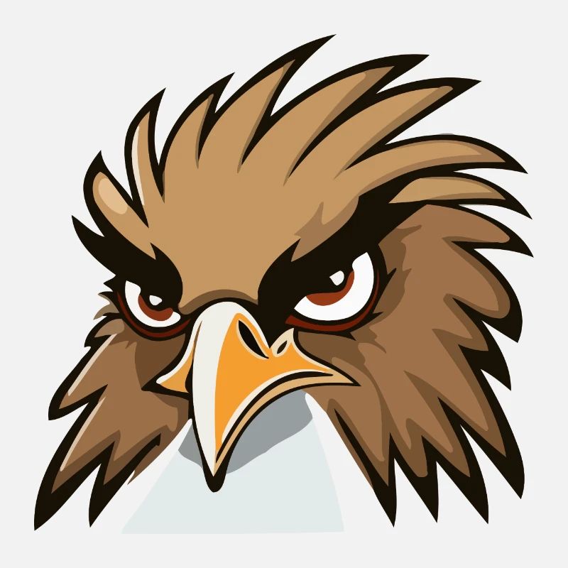 Illustration de bande dessinée Funny Eagle Head