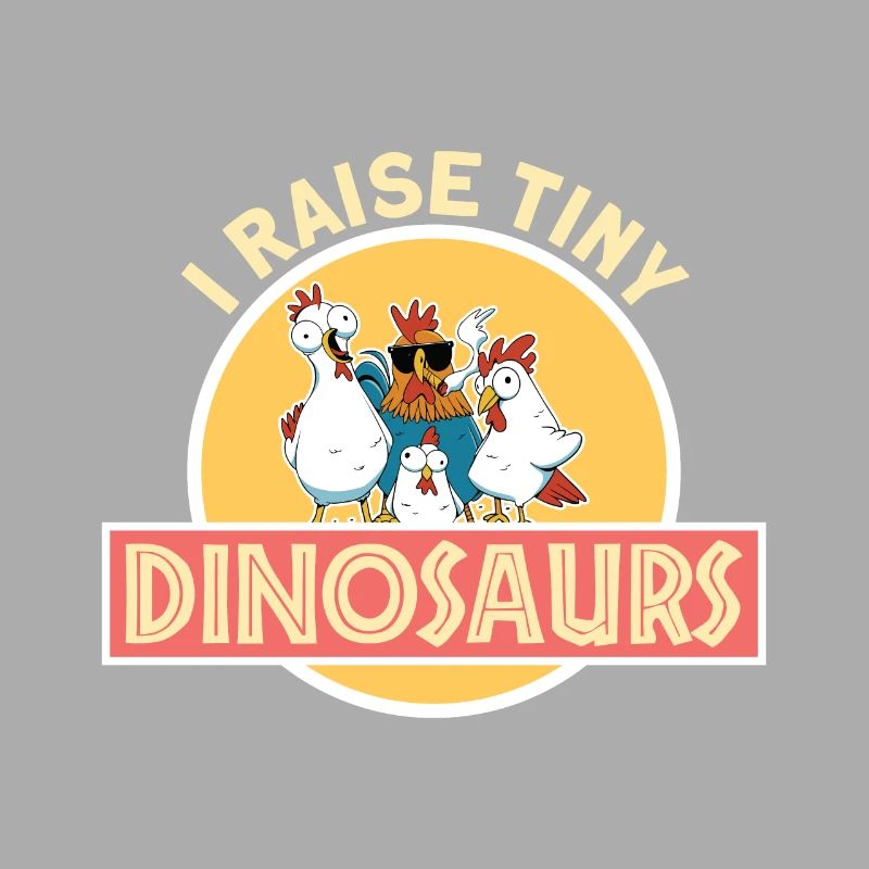 I raise tiny Dino chicken rooster farmer dinosaur