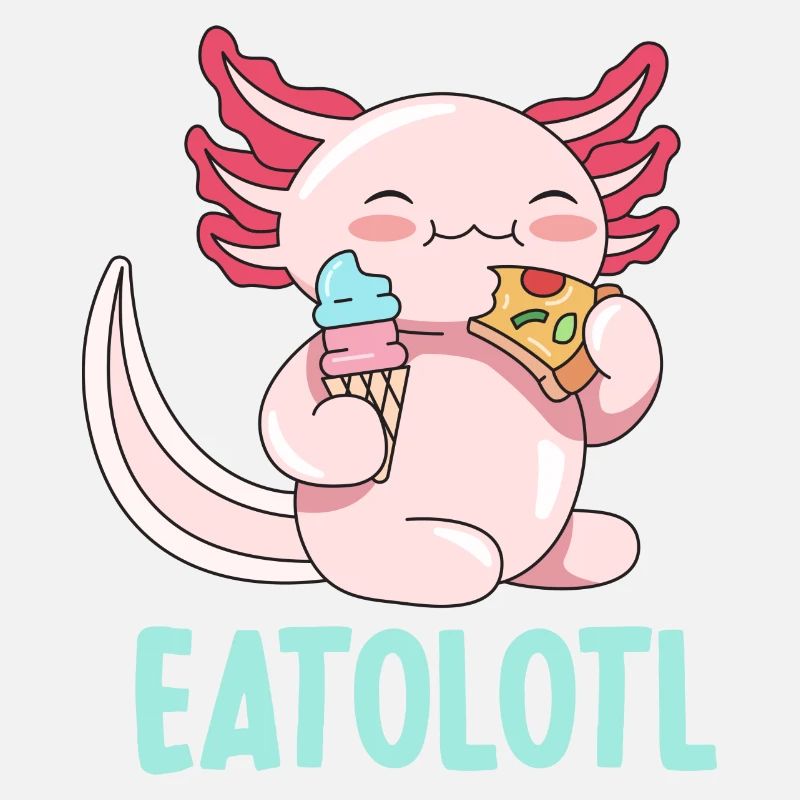 Conception de jeu de mots Eatolotl pour les amateurs d’axolotl