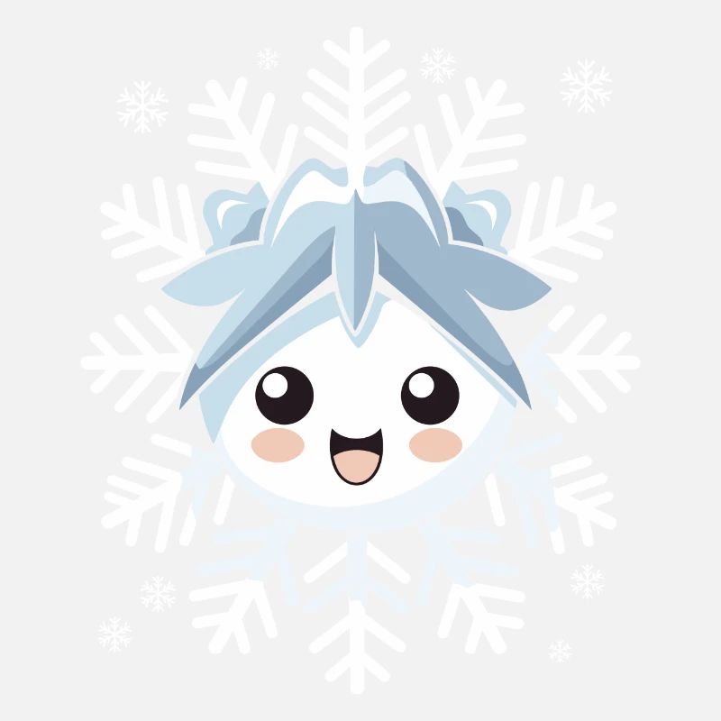 Cute Funny Snowflake Winter Kawaii Gift