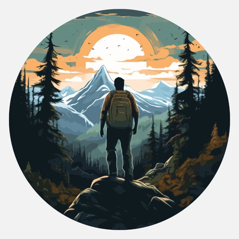 Aventure de trekking dans la nature de la forêt