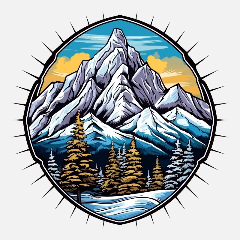 Mountains Winter Symbol