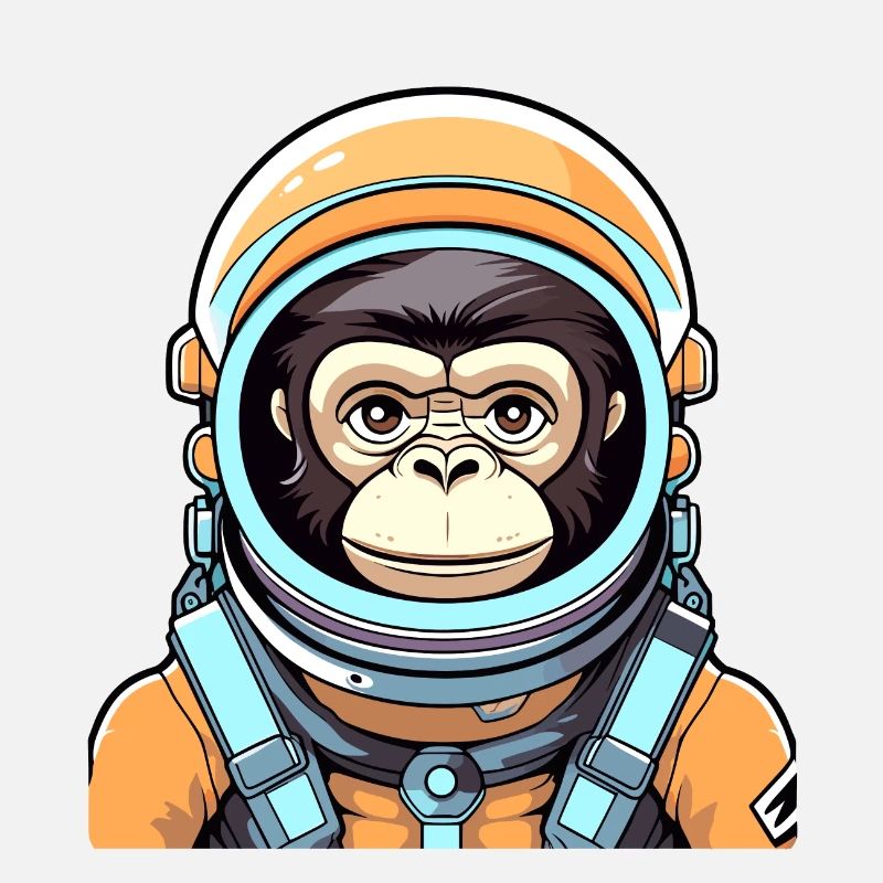 Illustration d’astronaute singe
