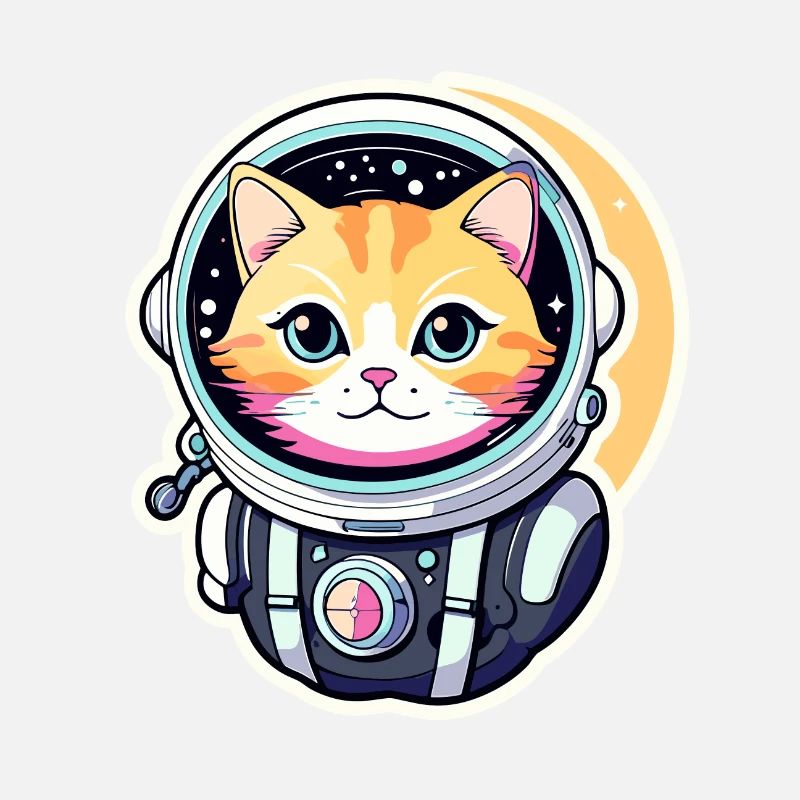 Illustration d’astronaute chat