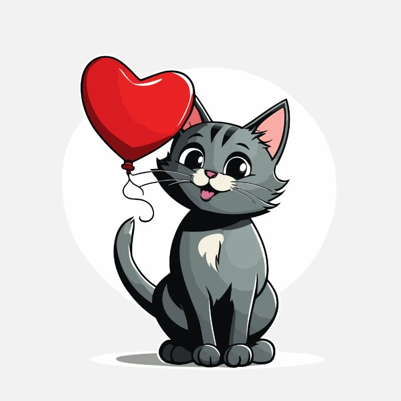 Coeur de chat - Saint-Valentin